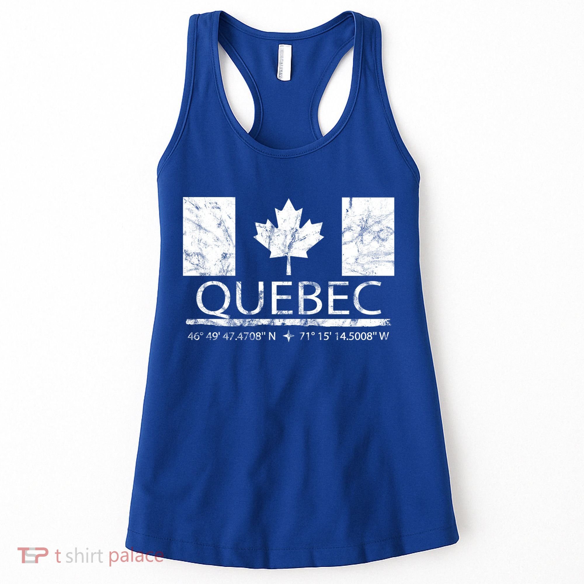 Quebec City Canadian Flag Travel To Quebec Meaningful Gift Women's Tank Top