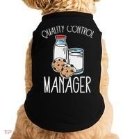 Quality Control Manager Food Safety Funny Milk And Cookie Doggie Tank thumb 0