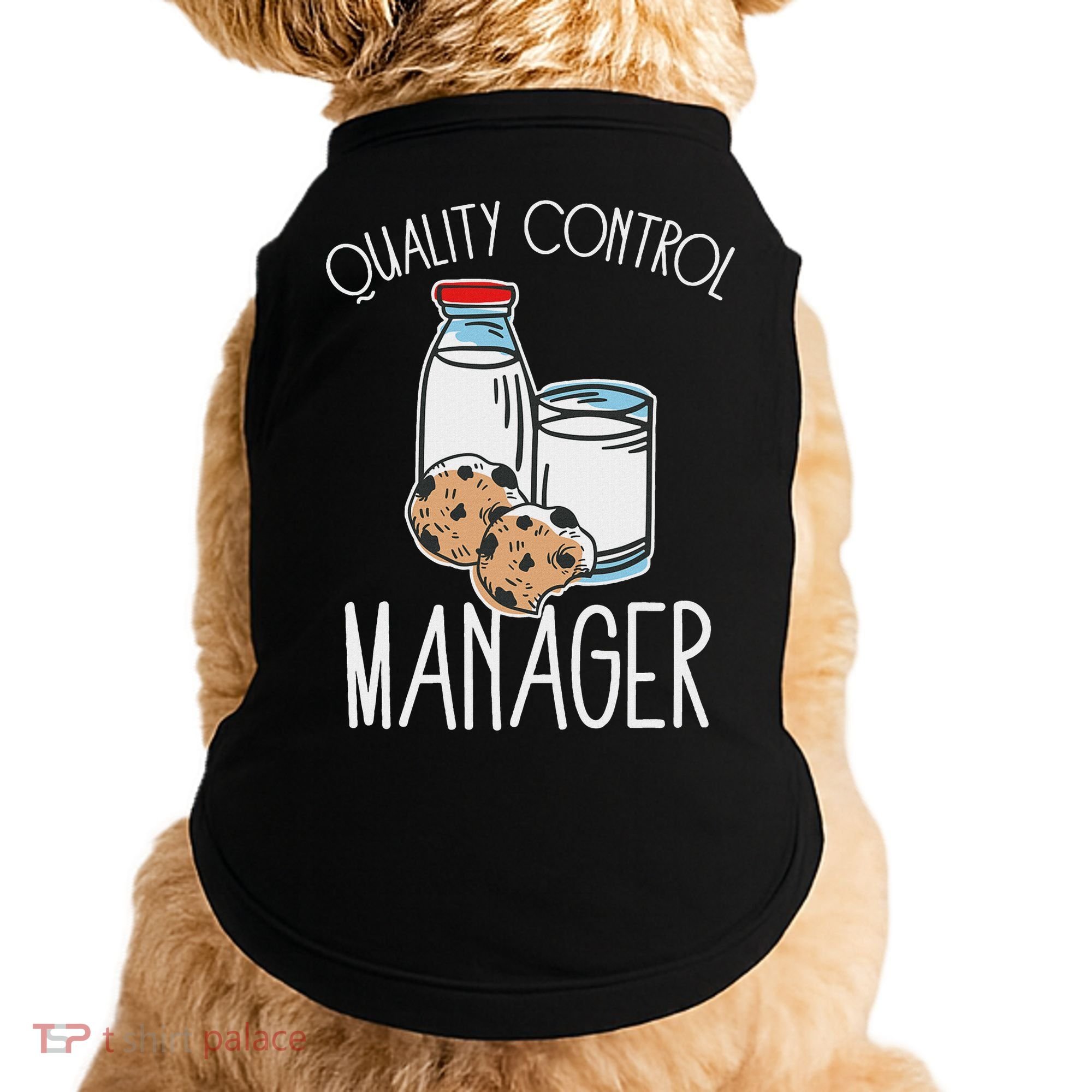 Quality Control Manager Food Safety Funny Milk And Cookie Doggie Tank
