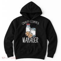 Quality Control Manager Food Safety Funny Milk And Cookie Hoodie thumb 0