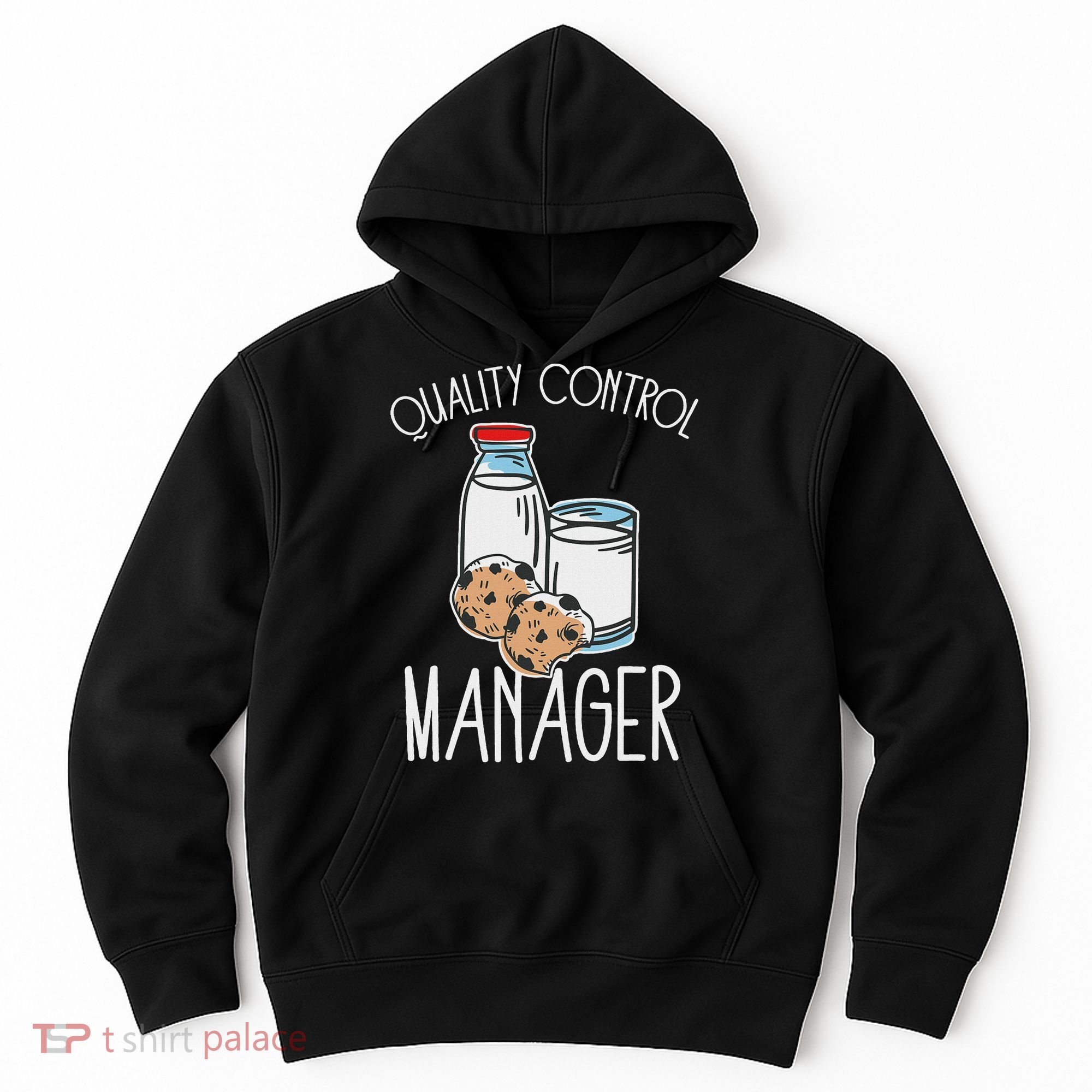 Quality Control Manager Food Safety Funny Milk And Cookie Hoodie