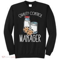 Quality Control Manager Food Safety Funny Milk And Cookie Sweatshirt thumb 0
