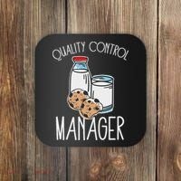 Quality Control Manager Food Safety Funny Milk And Cookie Coaster thumb 0