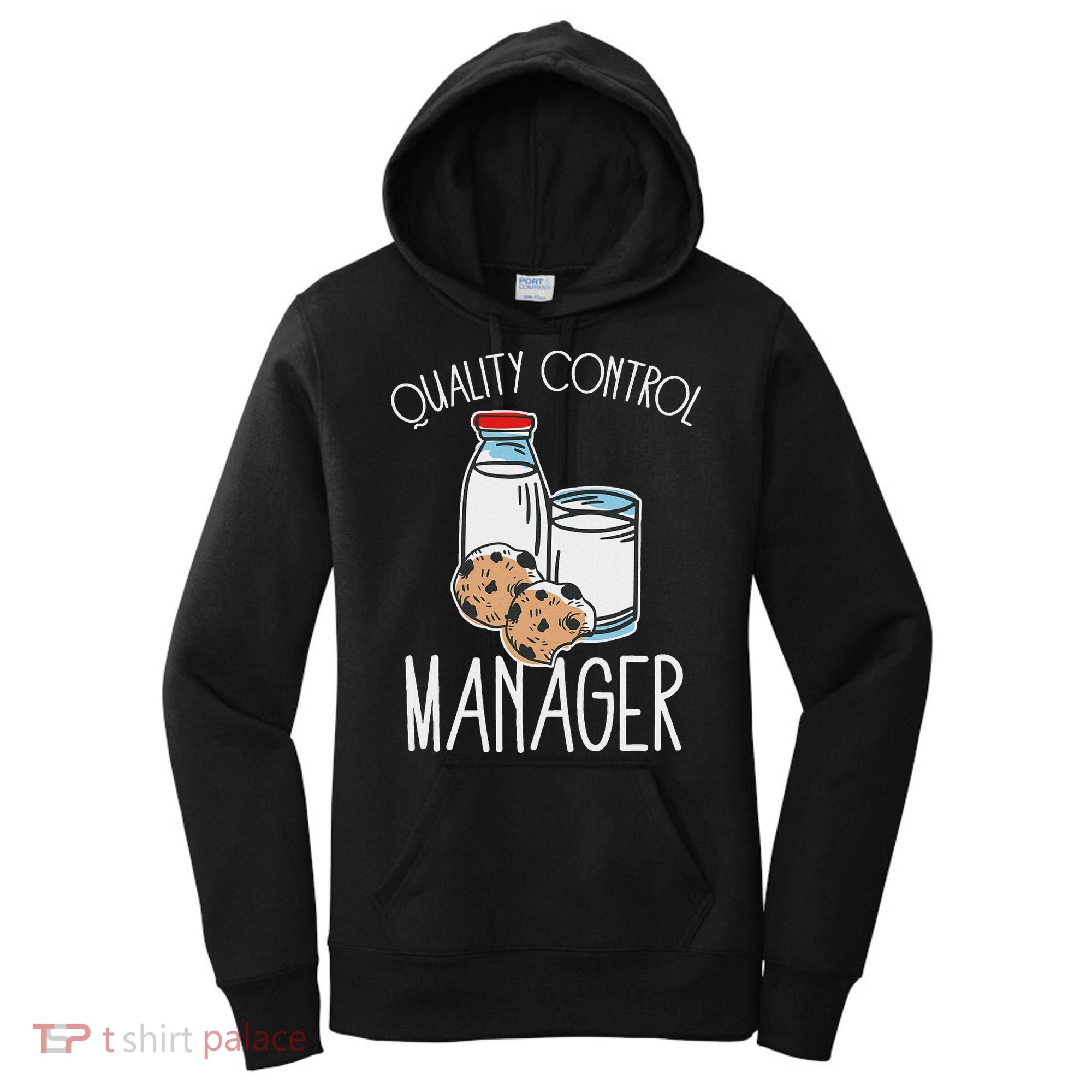 Quality Control Manager Food Safety Funny Milk And Cookie Women's Hoodie