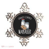 Quality Control Manager Food Safety Funny Milk And Cookie Ornament thumb 0