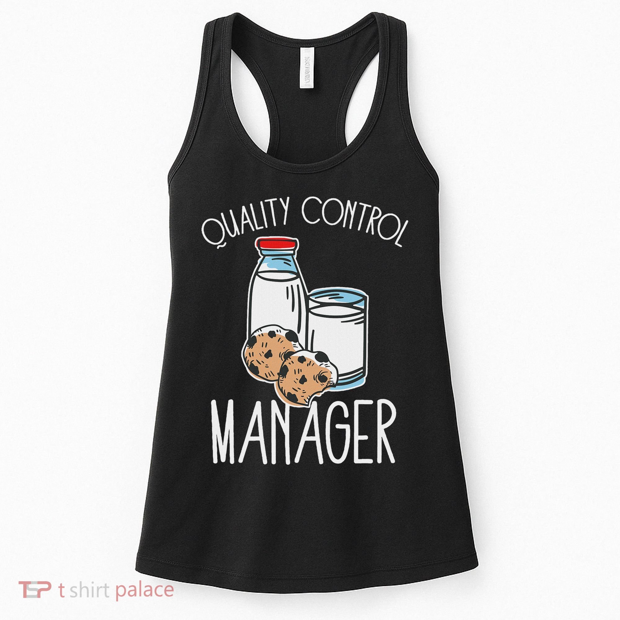 Quality Control Manager Food Safety Funny Milk And Cookie Women's Tank Top