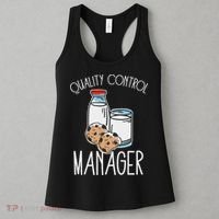 Quality Control Manager Food Safety Funny Milk And Cookie Women's Tank Top thumb 3