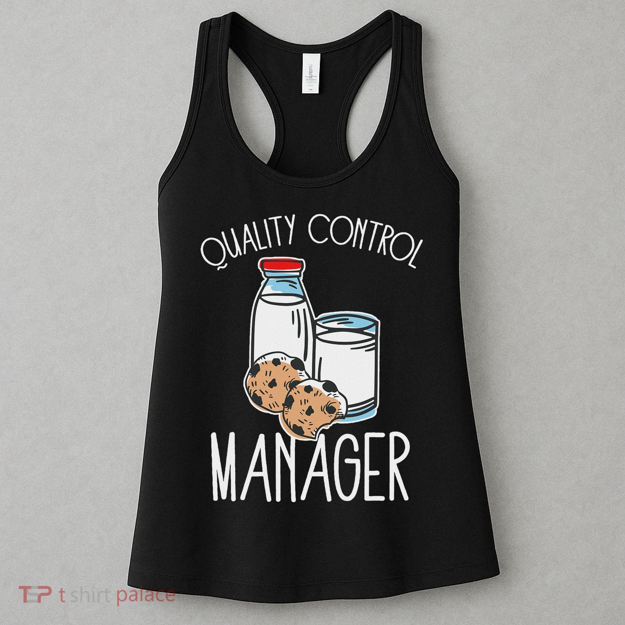 Quality Control Manager Food Safety Funny Milk And Cookie Women's Tank Top