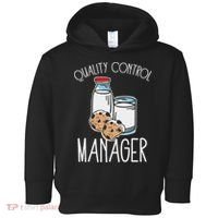 Quality Control Manager Food Safety Funny Milk And Cookie Toddler Hoodie thumb 0