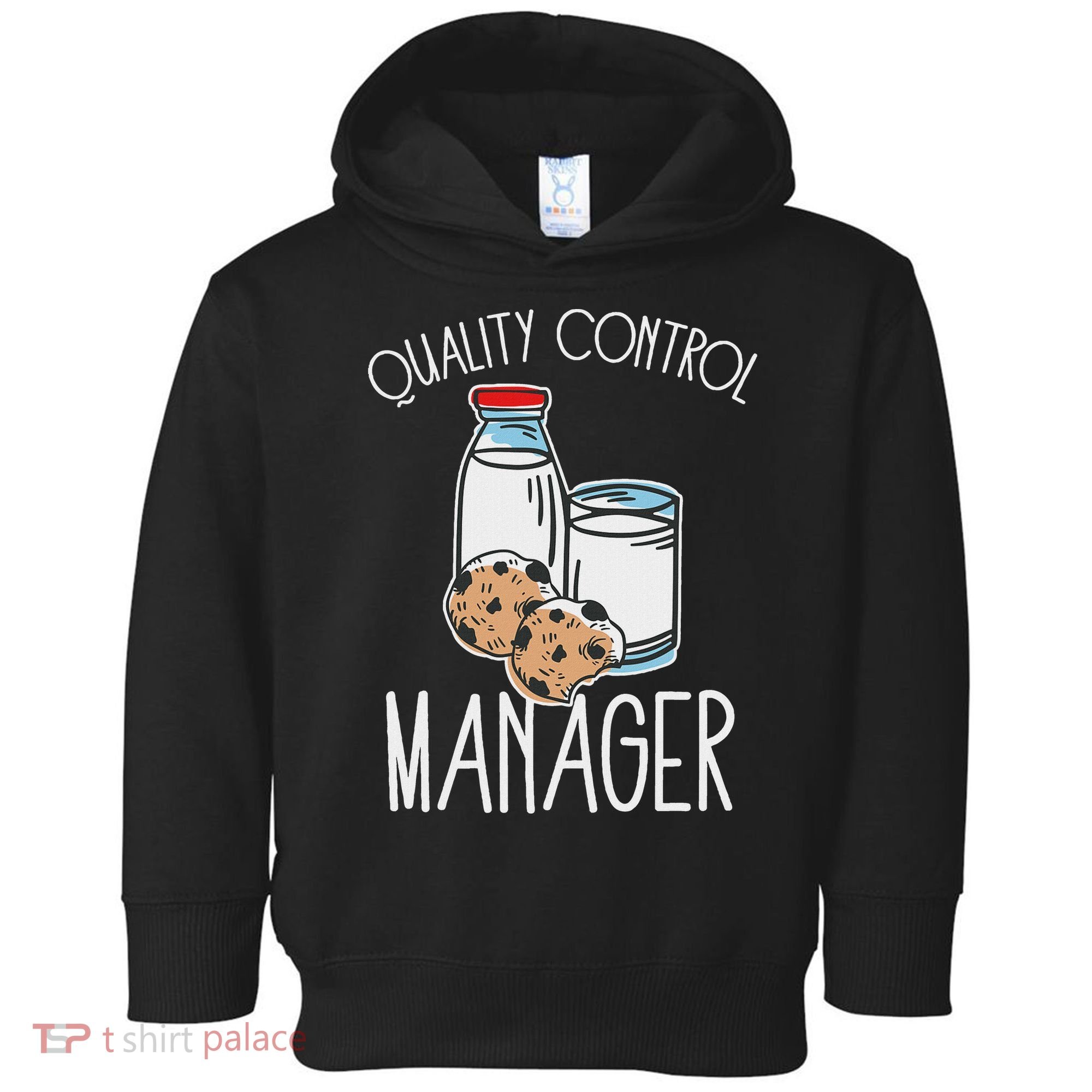 Quality Control Manager Food Safety Funny Milk And Cookie Toddler Hoodie
