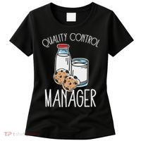 Quality Control Manager Food Safety Funny Milk And Cookie Women's T-Shirt thumb 0