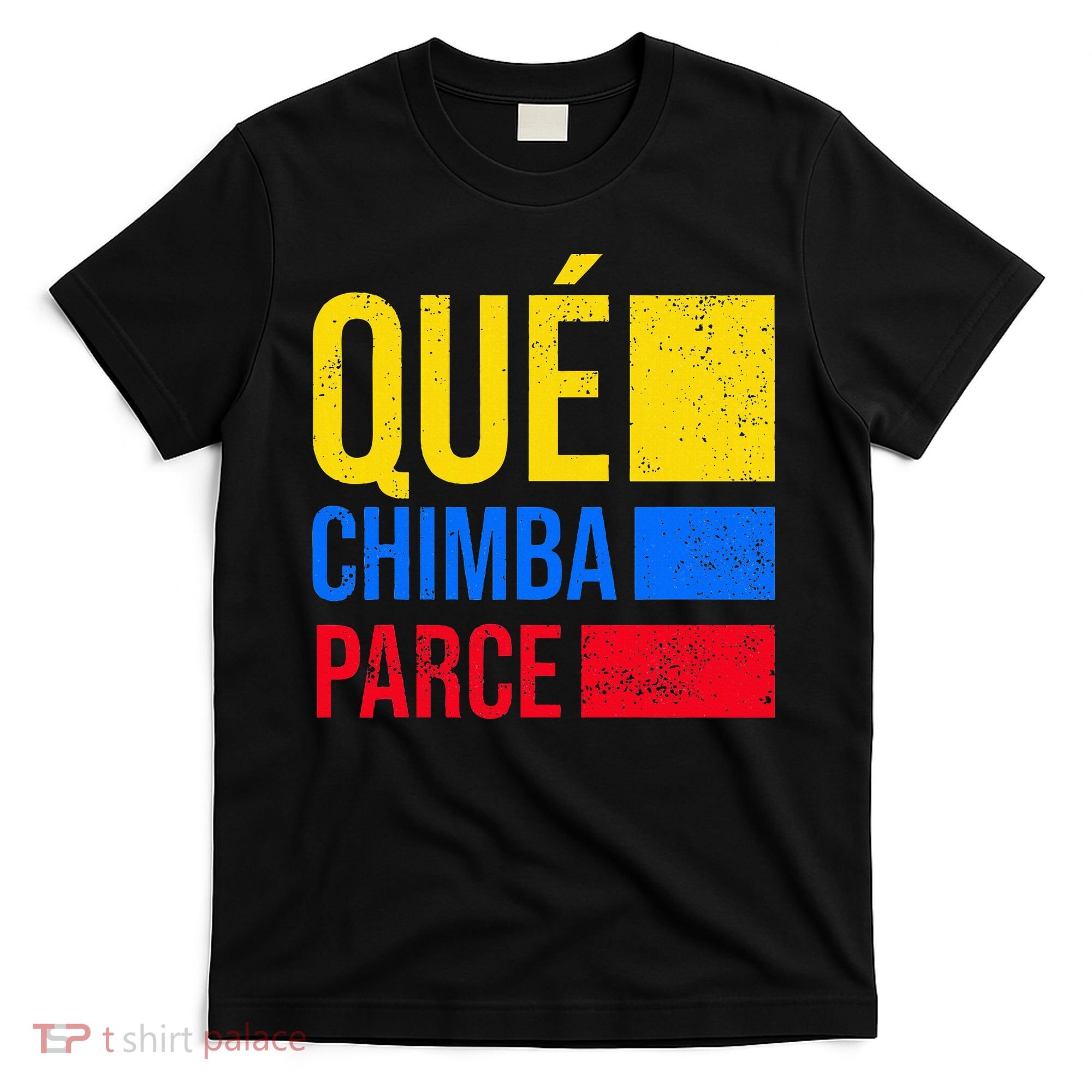 Qué Chimba Parce Colombia Flag Retro Vintage Colombian Slang T-Shirt