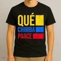 Qué Chimba Parce Colombia Flag Retro Vintage Colombian Slang T-Shirt thumb 3
