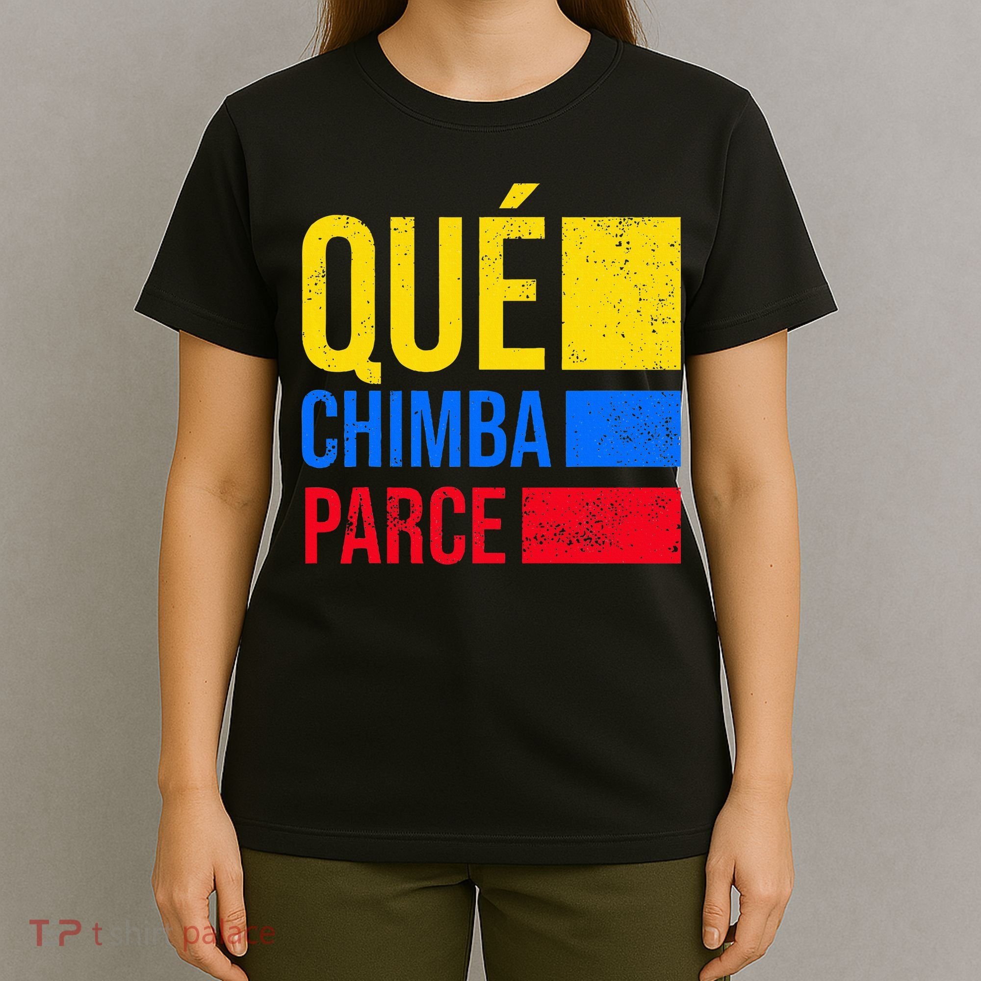 Qué Chimba Parce Colombia Flag Retro Vintage Colombian Slang T-Shirt