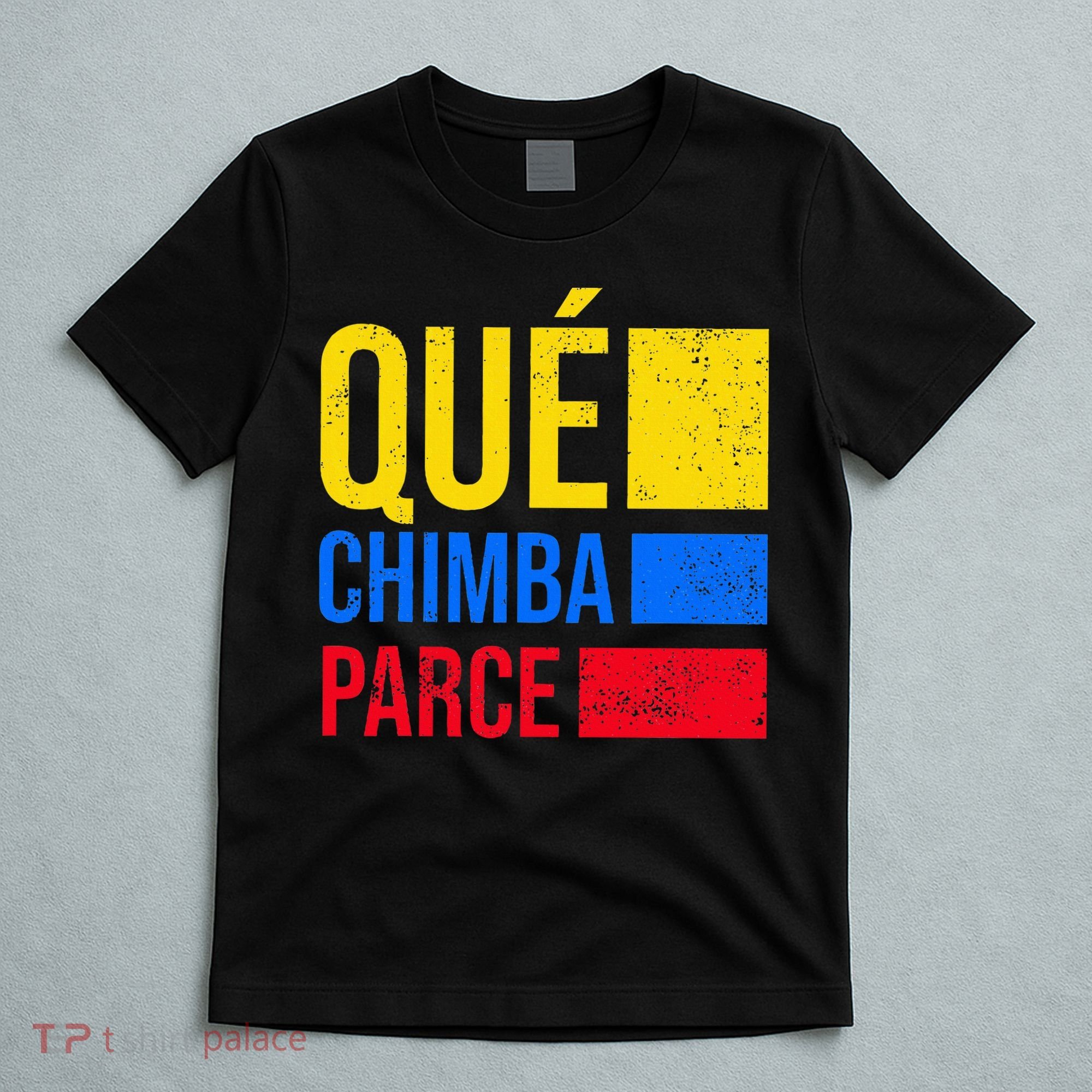 Qué Chimba Parce Colombia Flag Retro Vintage Colombian Slang T-Shirt