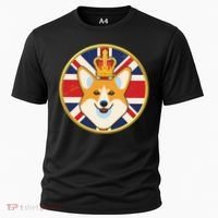 Queen Corgi Platinum Jubilee Emblem Cooling Performance Crew T-Shirt thumb 0