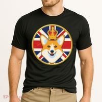 Queen Corgi Platinum Jubilee Emblem Cooling Performance Crew T-Shirt thumb 2
