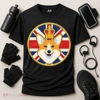 Queen Corgi Platinum Jubilee Emblem Cooling Performance Crew T-Shirt thumb 3