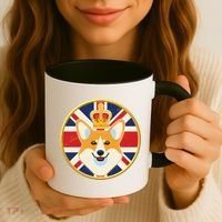 Queen Corgi Platinum Jubilee Emblem Coffee Mug thumb 3