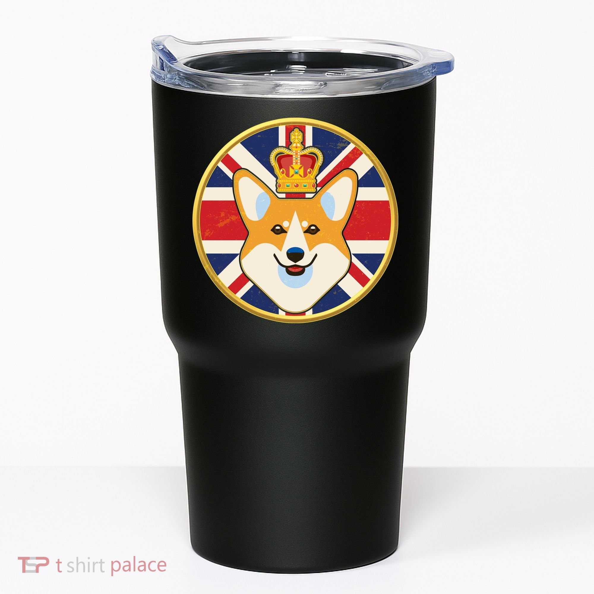 Queen Corgi Platinum Jubilee Emblem Tumbler