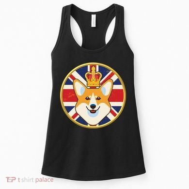 Queen Corgi Platinum Jubilee Emblem Women's Tank Top
