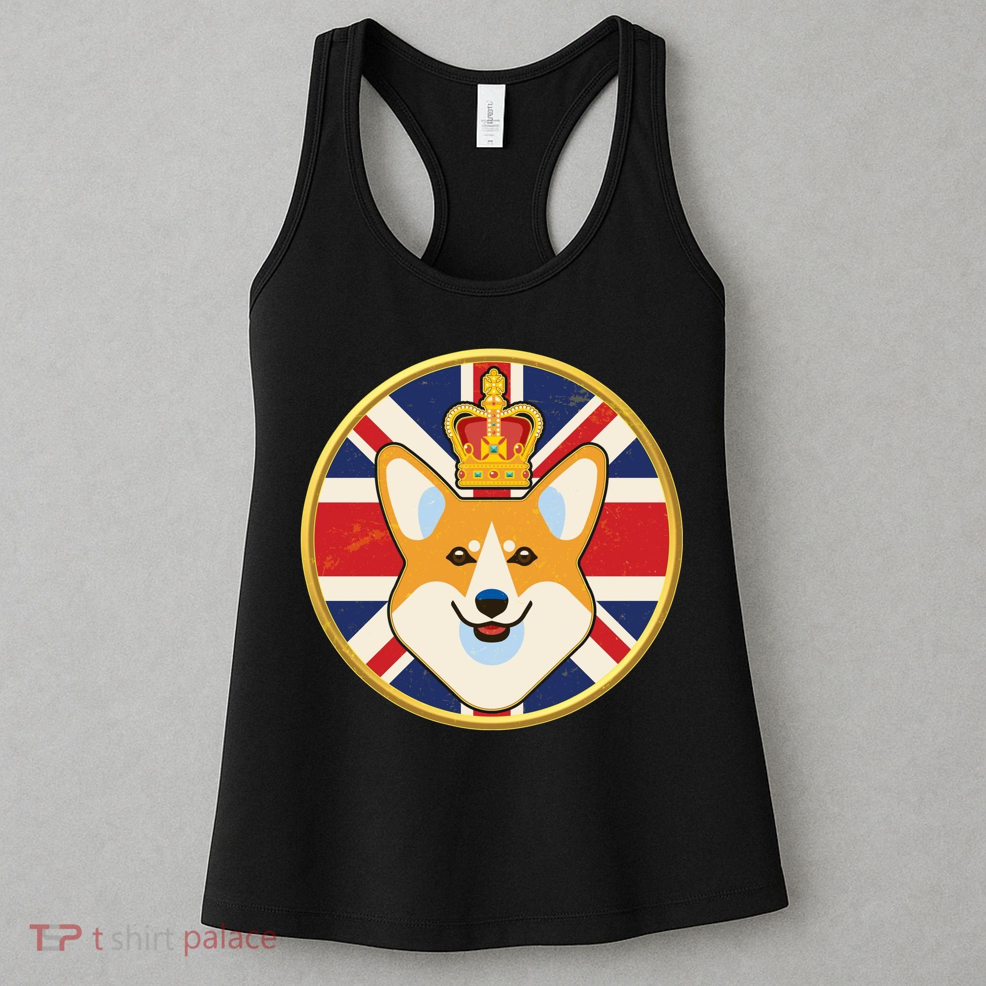 Queen Corgi Platinum Jubilee Emblem Women's Tank Top