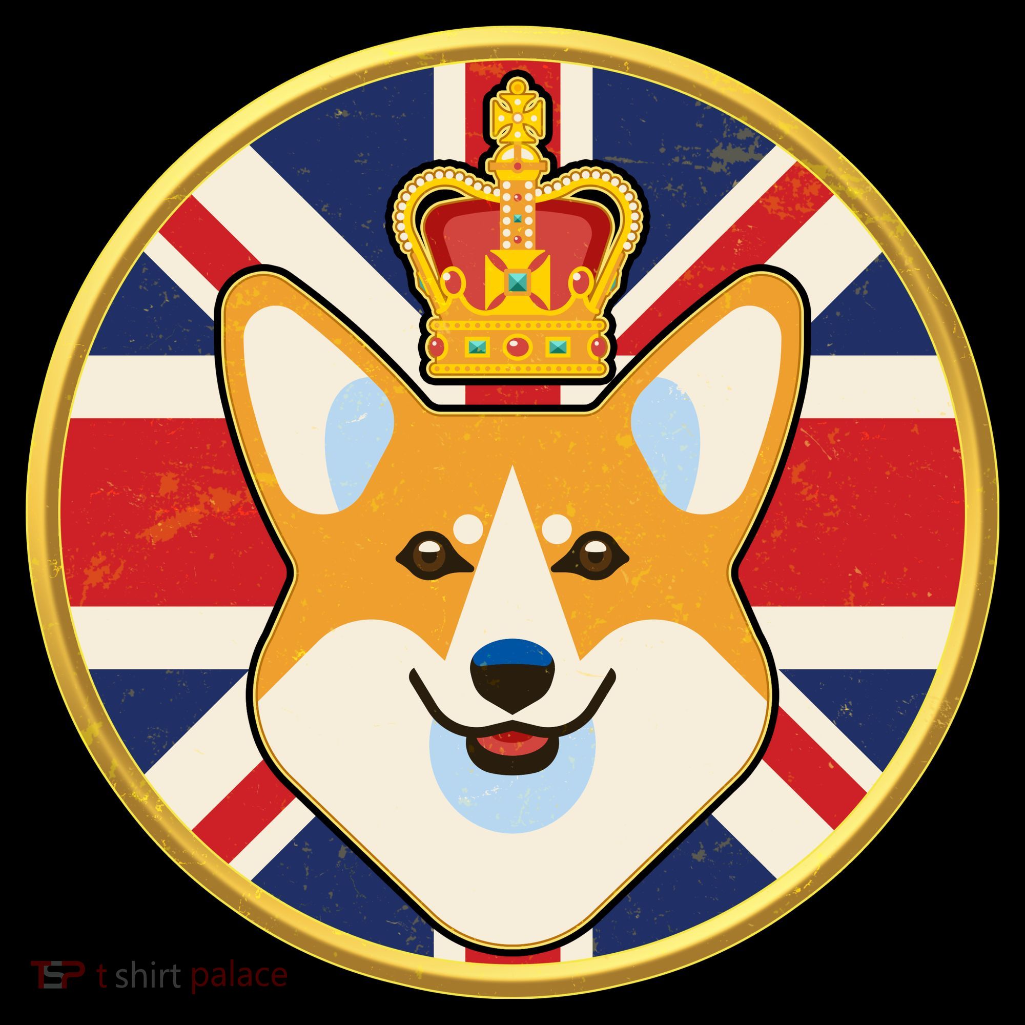 Queen Corgi Platinum Jubilee Emblem Baby Bodysuit