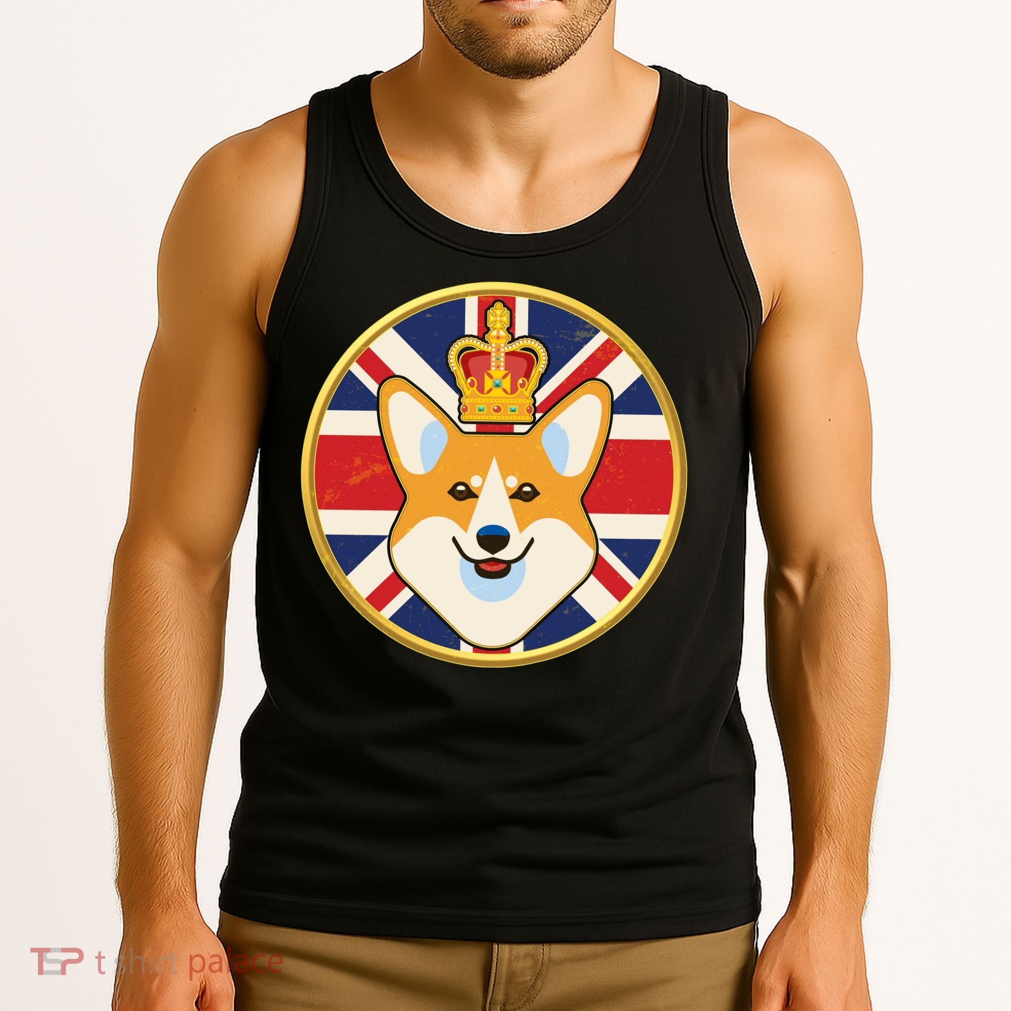 Queen Corgi Platinum Jubilee Emblem Tank Top
