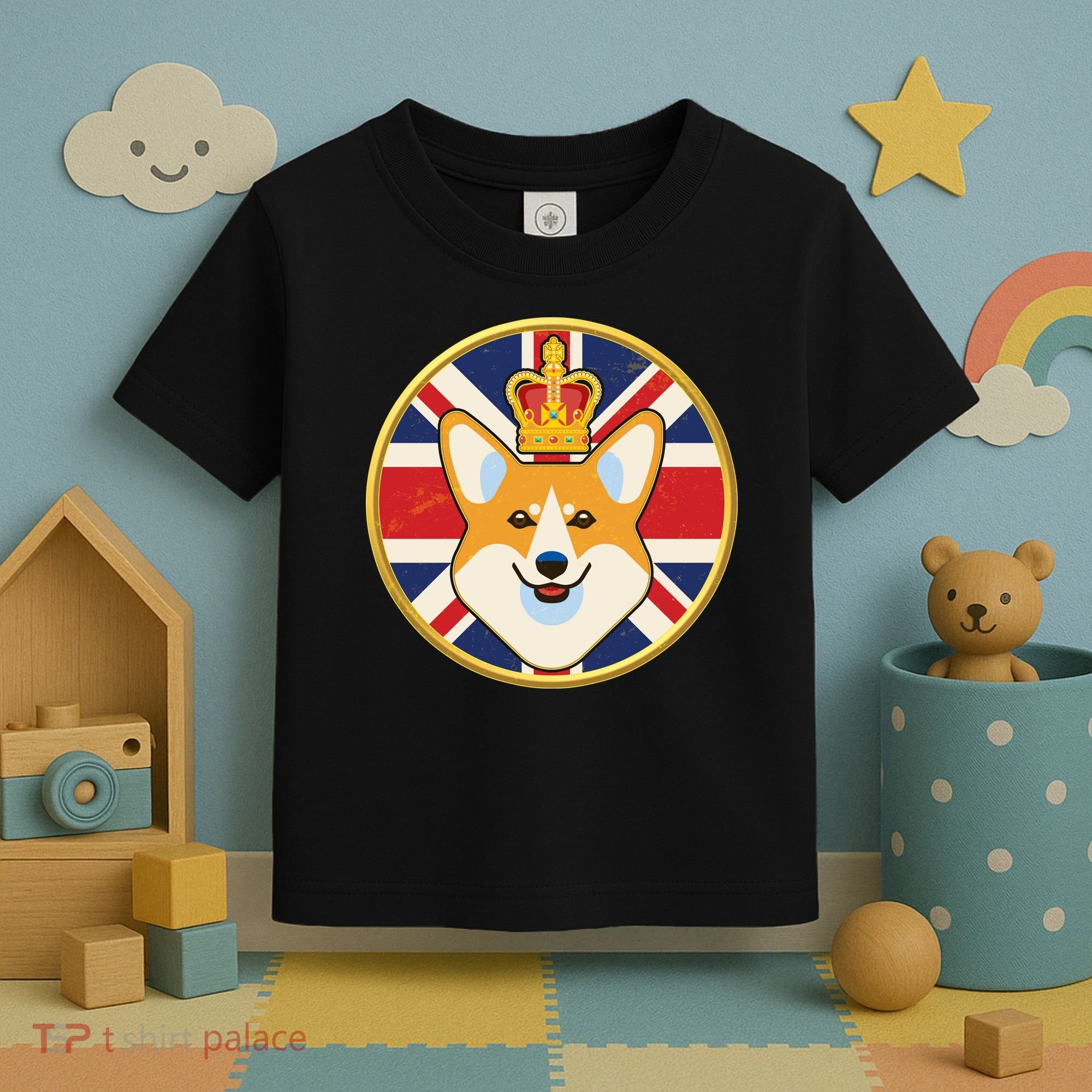 Queen Corgi Platinum Jubilee Emblem Toddler T-Shirt