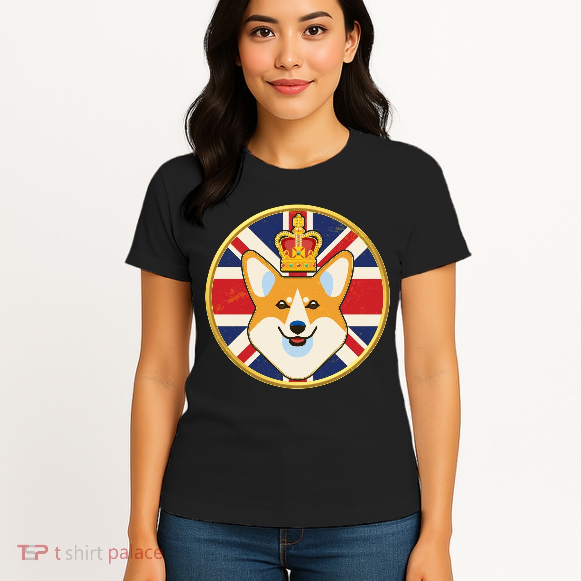 Queen Corgi Platinum Jubilee Emblem Women's T-Shirt