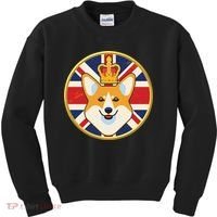 Queen Corgi Platinum Jubilee Emblem Kids Sweatshirt thumb 0