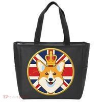 Queen Corgi Platinum Jubilee Emblem Tote Bag thumb 0