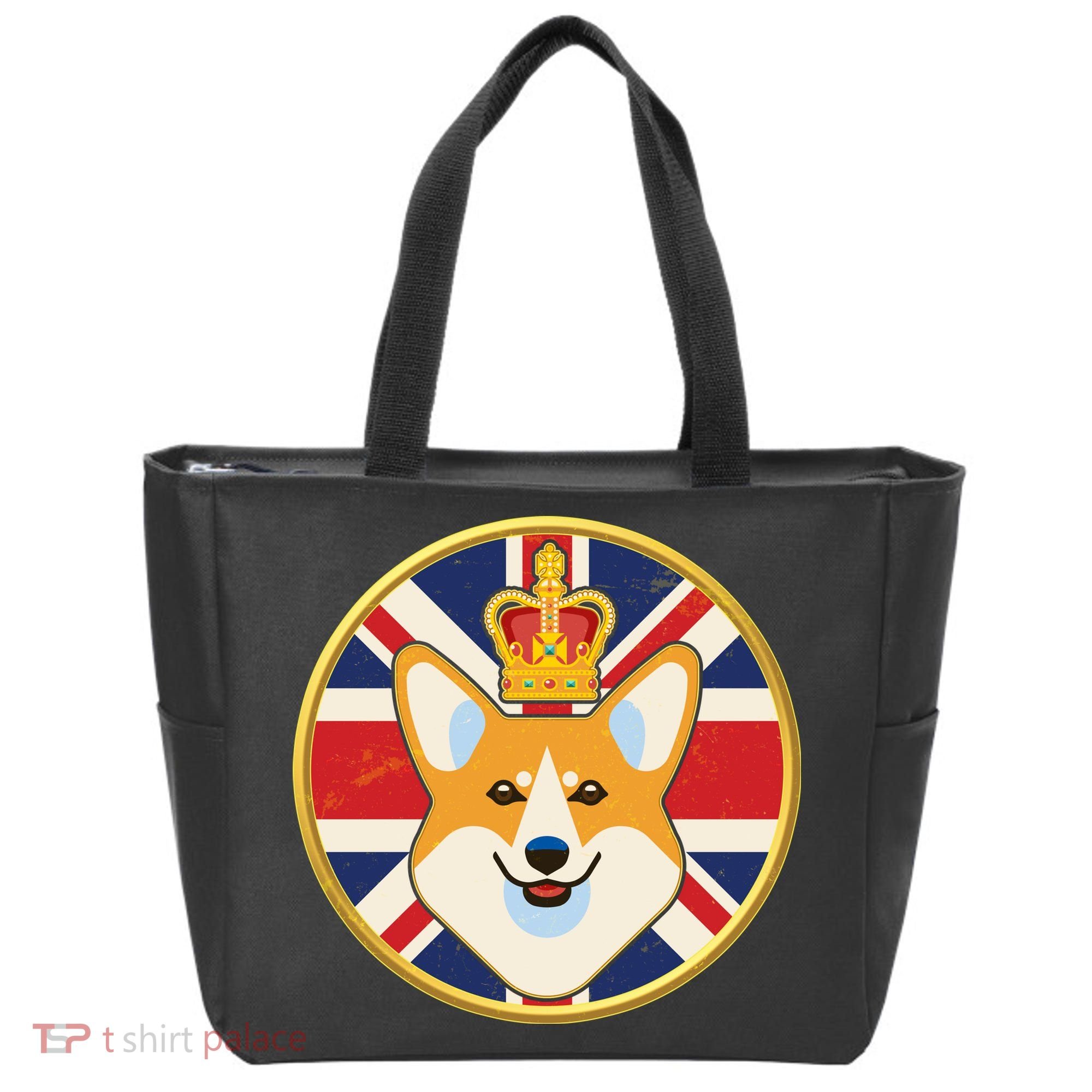 Queen Corgi Platinum Jubilee Emblem Tote Bag