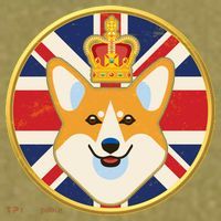 Queen Corgi Platinum Jubilee Emblem Garment-Dyed Women's Muscle Tee thumb 6