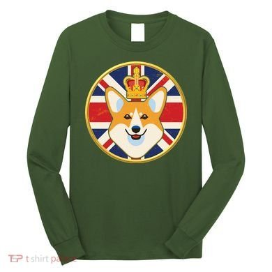Queen Corgi Platinum Jubilee Emblem Long Sleeve Shirt