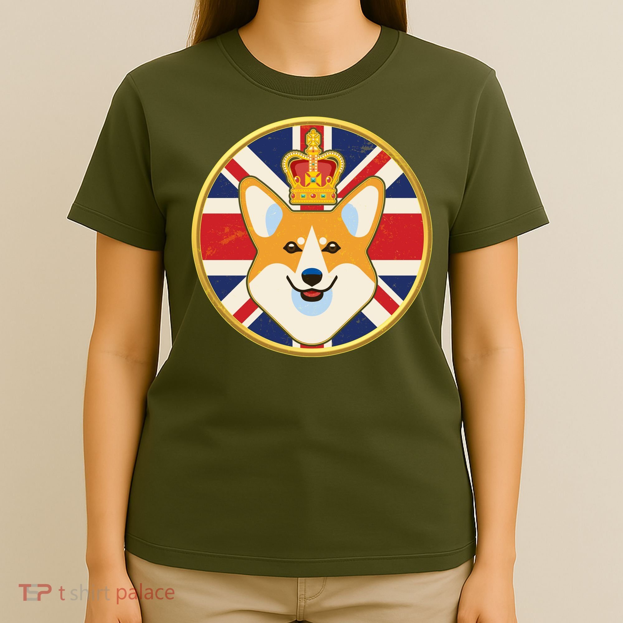 Queen Corgi Platinum Jubilee Emblem T-Shirt