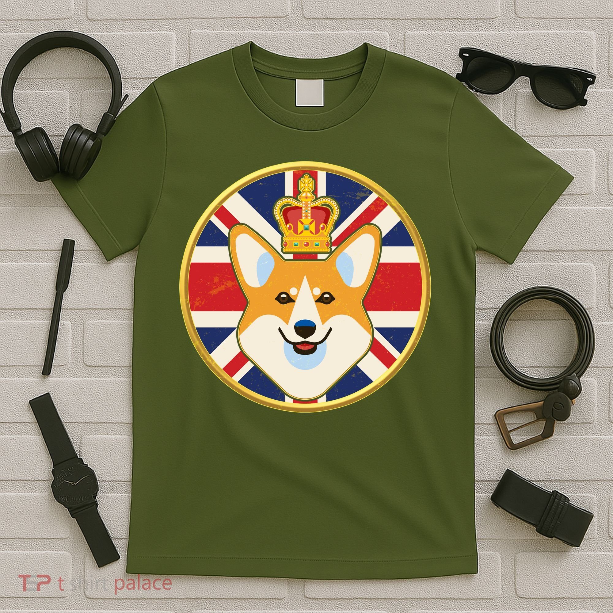 Queen Corgi Platinum Jubilee Emblem T-Shirt