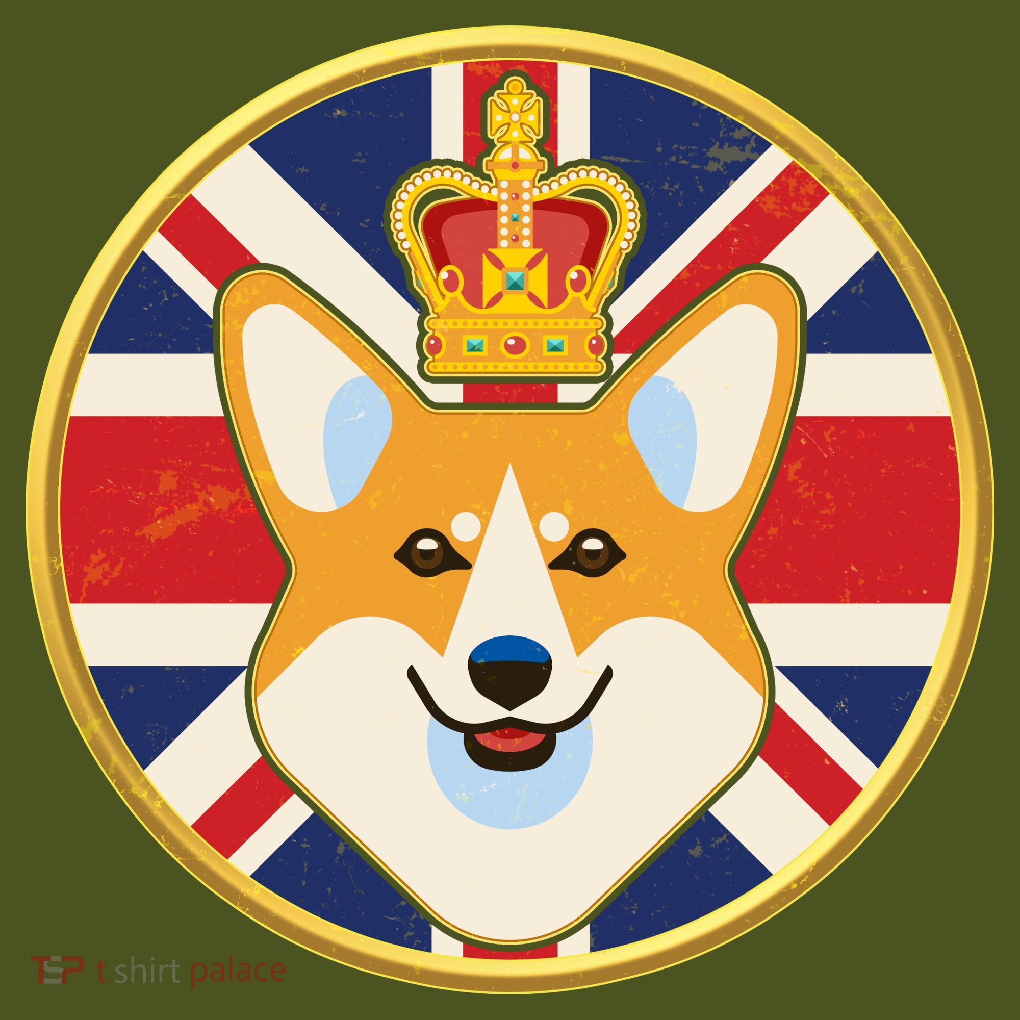 Queen Corgi Platinum Jubilee Emblem Mousepad
