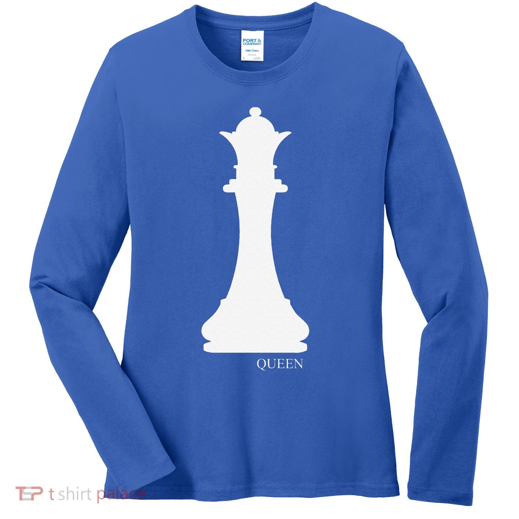 Queen Chess Piece Halloween Costume Chess Club Women's Long Sleeve Shirt