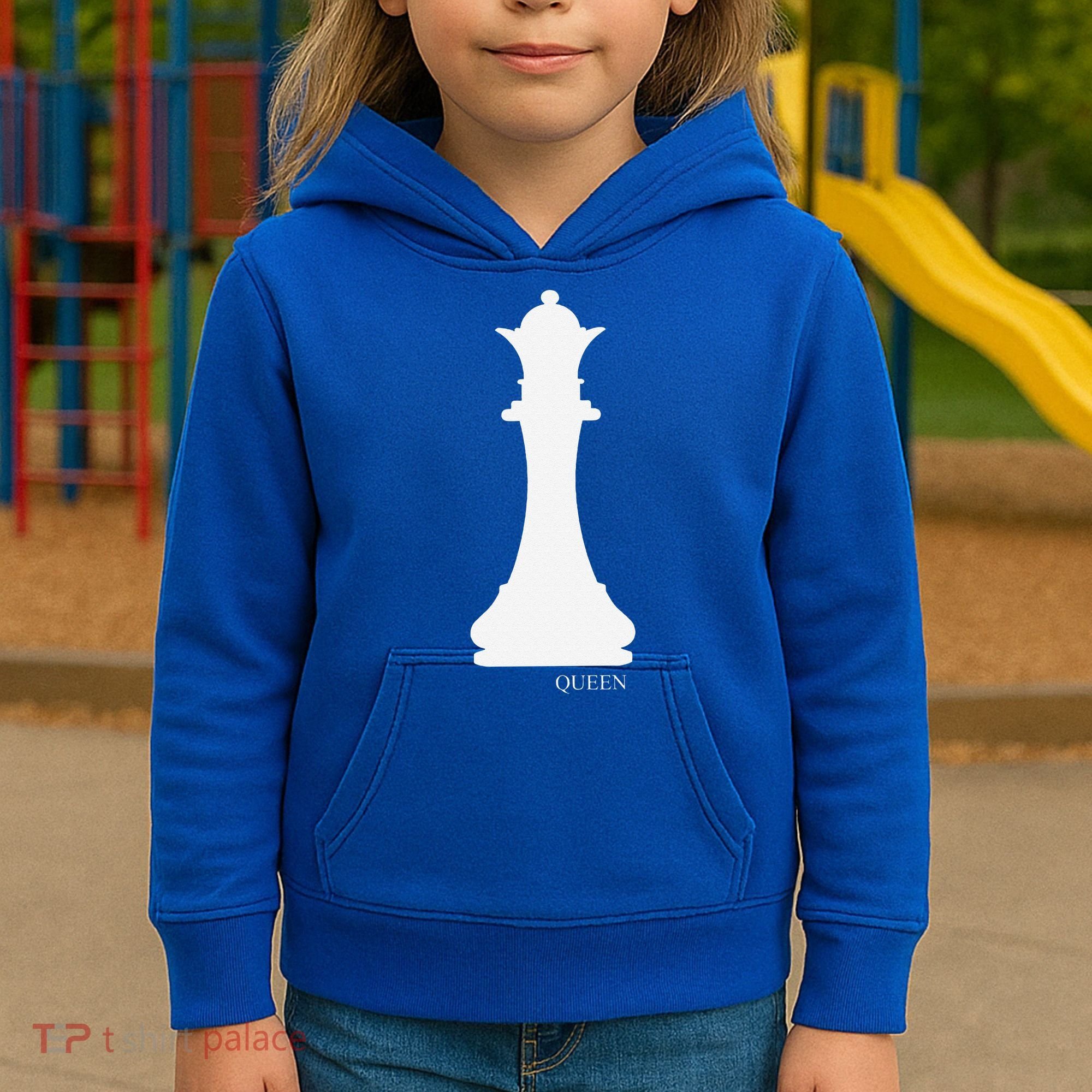 Queen Chess Piece Halloween Costume Chess Club Kids Hoodie