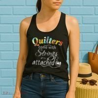 Quilters Come With Strings Attached Funny Women's Tank Top thumb 2