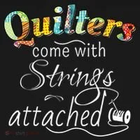 Quilters Come With Strings Attached Funny Women's Long Sleeve Shirt thumb 2