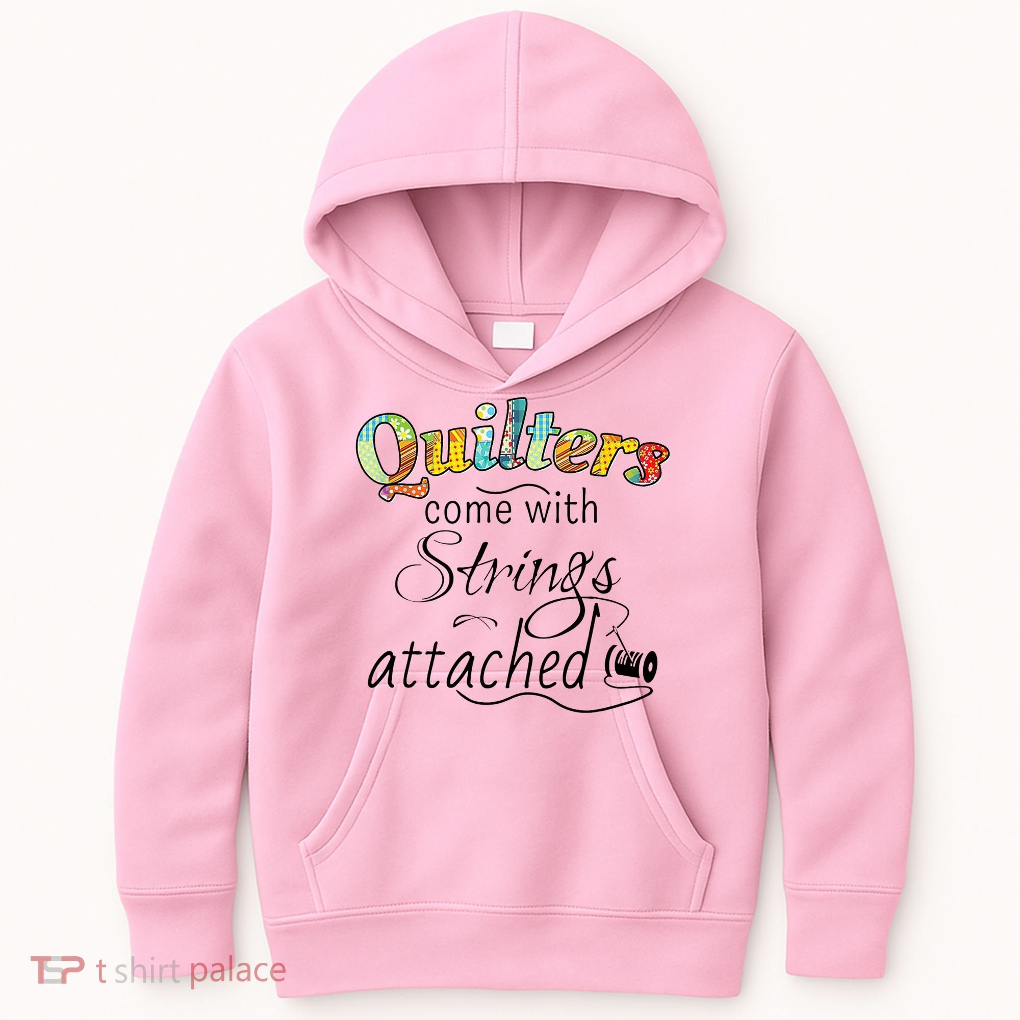 Quilters Come With Strings Attached Funny Kids Hoodie