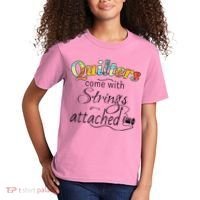 Quilters Come With Strings Attached Funny Kids T-Shirt thumb 2