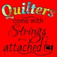 Quilters Come With Strings Attached Funny Santa Hat thumb 1