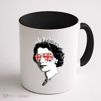 Queen Elizabeth Ii Sunglasses British Crown Union Jack Meme Gift Coffee Mug thumb 1