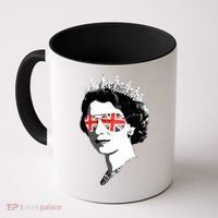 Queen Elizabeth Ii Sunglasses British Crown Union Jack Meme Gift Coffee Mug thumb 0