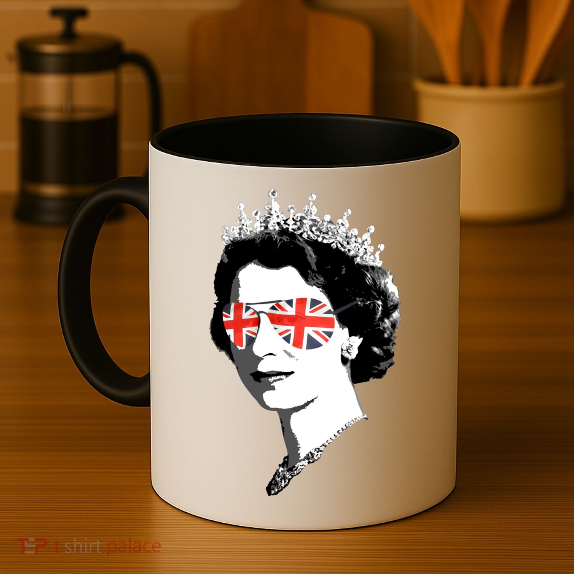 Queen Elizabeth Ii Sunglasses British Crown Union Jack Meme Gift Coffee Mug