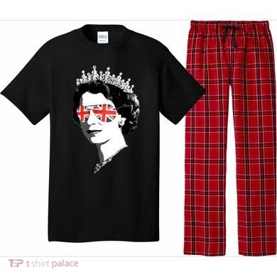 Queen Elizabeth Ii Sunglasses British Crown Union Jack Meme Gift Pajama Set