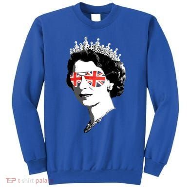 Queen Elizabeth Ii Sunglasses British Crown Union Jack Meme Gift Sweatshirt